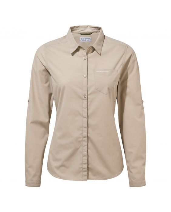 Craghoppers - Blouse for women - Long sleeve - Kiwi - Desert sand