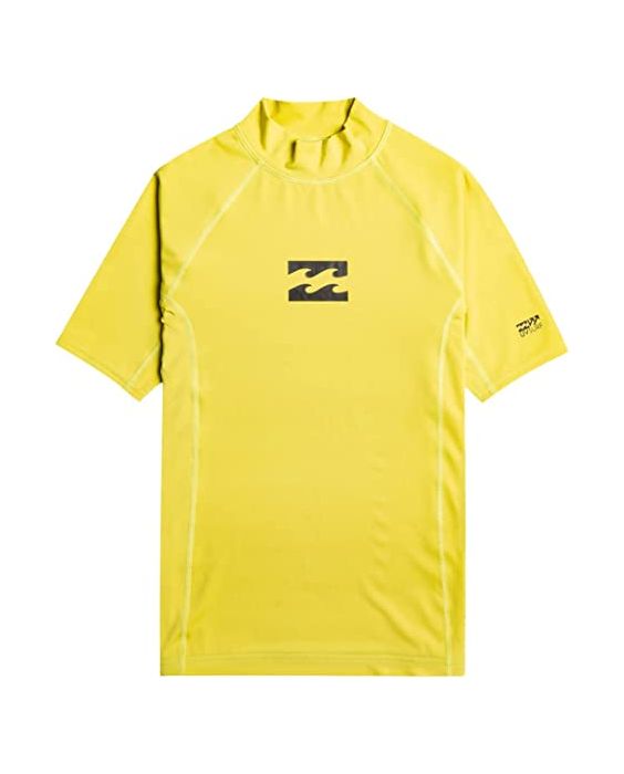 Billabong - UV Rashguard for boys with short sleeves - Waves All Day - UPF50+ - Acid Green