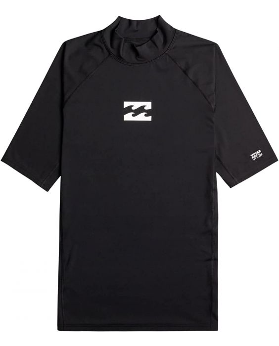 Billabong - UV Rashguard for men with short sleeves - Waves All Day - UPF50+ - Black Pebble