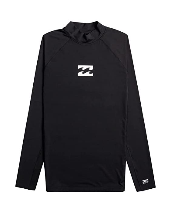 Billabong - UV Rashguard for men with long sleeves - Waves All Day - UPF50+ - Black Pebble