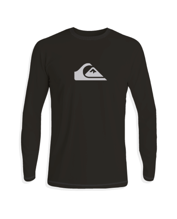 Quiksilver - UV Swimming shirt with long sleeves for men - Solid - Black 