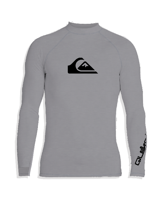 Quiksilver - UV Rashguard with long sleeves for men - All time - Sleet heather