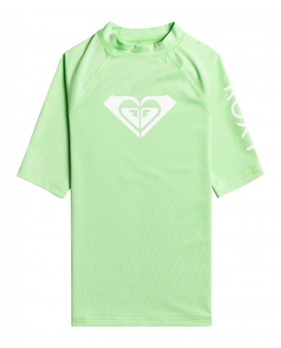 Roxy - UV Rashguard for girls - Whole Hearted - Short sleeve - UPF50 - Pistachio Green