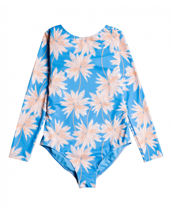 Roxy - Swim Suit girls - Ocean Treasure - Long sleeve - Azure Blue Palm Island