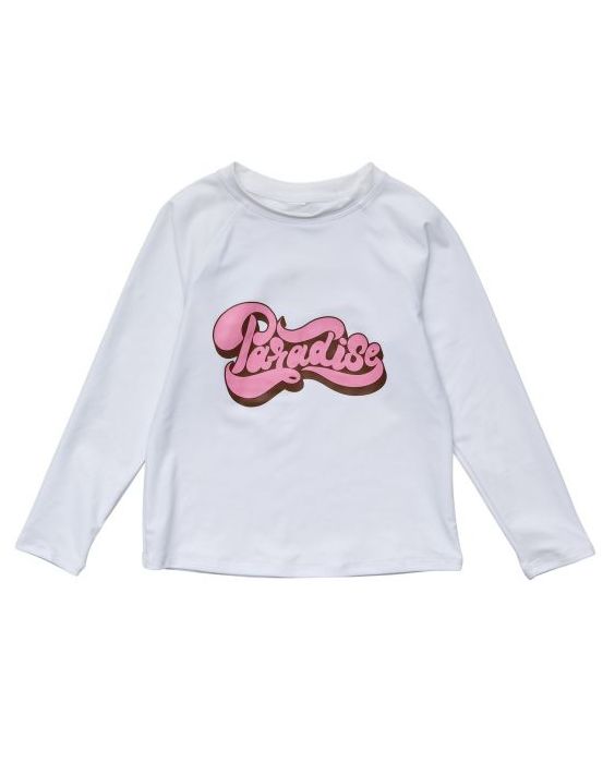 Snapper Rock - UV Rash top for kids - Long sleeve - Paradise - White