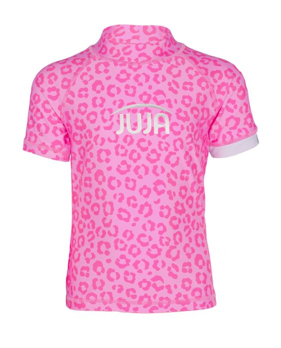 JUJA -  UV Swim shirt for girls - short sleeves - Leopard - Pink