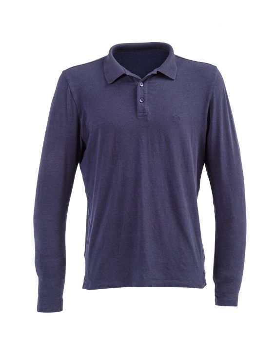 JUJA - UV polo shirt for men longsleeve - Denver - UPF50+ - Navy Blue