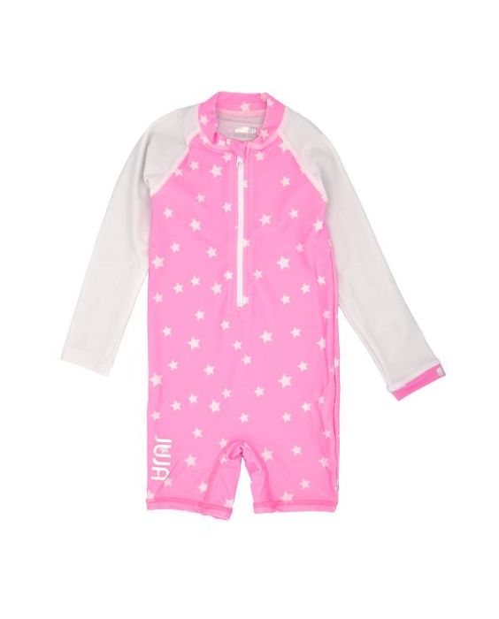 JUJA -  UV Swim suit for babies - longsleeve - Stars - Pink
