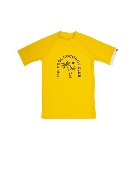 JUJA - UV Swim shirt with short sleeves for children - UPF50+ - Cool Coconut - Sunny yellow