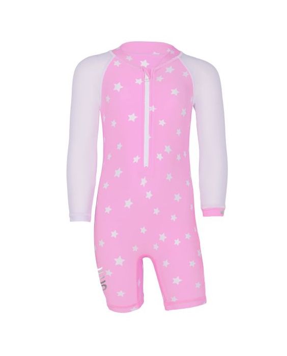 JUJA -  UV Swim suit for babies - longsleeve - Stars - Pink