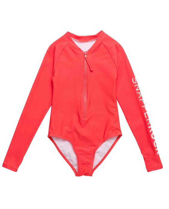 Snapper Rock - UV Swimsuit for girls - Long sleeve - UPF50+ - Watermelon - Red