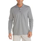 Coolibar - UV polo shirt for men longsleeve - Grey heather
