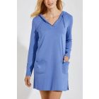 Coolibar - UV Beach Cover-Up Dress for women - Catalina - Solid - Aura Blue 