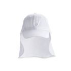 Coolibar - UV sun cap with neck flap unisex- White
