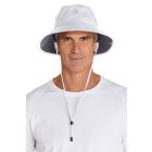 Coolibar - Featherweight UV Bucket Hat for men - Chase - White/Carbon