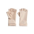 Coolibar - UV Fingerless Sun Gloves for adults - Ouray - Beige