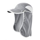 Coolibar - UV Sport Cap with neck cover for kids - Agility - Steel Grey/White