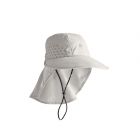 Coolibar - UV cap with neck protection for children - light grey