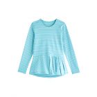 Coolibar - UV Shirt for girls - Longsleeve - Aphelion Tee - Ice Blue/White