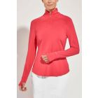 Coolibar - UV Vest with Quarter Zip for women - Arabella - Diamond Jacquard - Radiant Coral 
