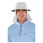 Coolibar - UV cap with neck and ear protection for men and women - light grey