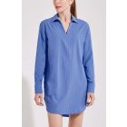 Coolibar - UV Cover-Up Tunic for women - Koesta - Solid - Aura Blue