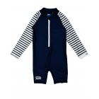 JUJA -  UV Swim suit for babies - longsleeve - Stripes - Darkblue