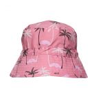 Snapper Rock - UV Bucket hat for kids - Palm Paradise - Pink