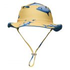 Snapper Rock - UV Reversible Bucket hat for kids - Sunrise Shark - Yellow/Blue