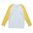 Snapper Rock - UV Rash top for kids - Long sleeve - White/Yellow