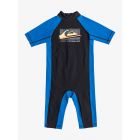 Quiksilver - UV Swim suit for boys - Thermo Spring Short sleeve - UPF50 - Jet Black