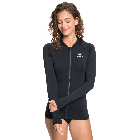 Roxy - UV Rash Vest with hoodie for women - Long sleeve with zipper - Essentials - UPF50 - Anthracite
