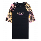 Roxy - UV Rashguard for girls - Active Joy - Short sleeve - UPF50 - Anthracite Zebra Jungle Girl