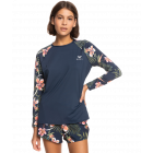 Roxy - UV Lycra Rash Vest for women - Long sleeve - Printed - UPF50 - Mood Indigo Tropical Depth