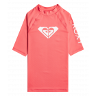 Roxy - UV Rashguard for girls - Whole Hearted - Short sleeve - UPF50 - Sun Kissed Coral