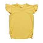 Snapper Rock - UV Rash top for girls - Short flutter sleeve - Marigold - Yellow