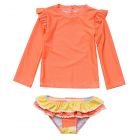 Snapper Rock - UV Swimset for babies and kids - Long sleeve - Good Vibe - Tangerine