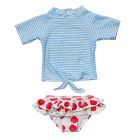Snapper Rock - UV Swimset for babies and kids - Short sleeve - Juicy Fruit - Blue/Red