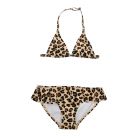 JUJA - UV Bikini for girls - Wild Leopard print - Ruches - Brown