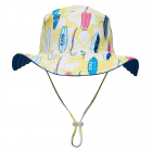 Snapper Rock - Reversible UV Bucket hat for boys - UPF50+ - Rock the Board - Yellow/Blue