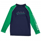 Snapper Rock - UV Rash top for kids - Long sleeve - UPF50+ - New Wave - Navy/Green