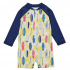Snapper Rock - UV Swimsuit for babies - Long sleeve - UPF50+ - Rock the Board - Red/Yellow