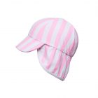 Snapper Rock - UV Flap hat for girls - UPF50+ - Pink Stripe