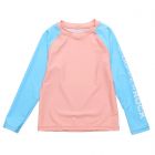 Snapper Rock - UV Rash top for kids - Long sleeve - UPF50+ - Colorblock - Peach/Blue