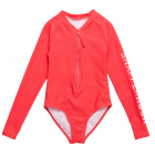 Snapper Rock - UV Swimsuit for girls - Long sleeve - UPF50+ - Watermelon - Red