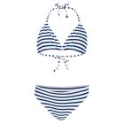 JUJA -  Bikini for girls - Stripy - White/Blue